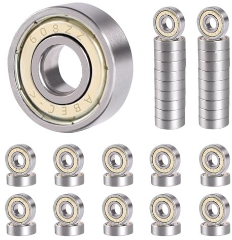 40 Pezzi Cuscinetti a Sfera 608zz 8x22x7 Cuscinetti a Sfera per Skateboard Cuscinetti a Sfera a Gola Profonda in Miniatura per Skateboard, Scooter, Pattini in Linea