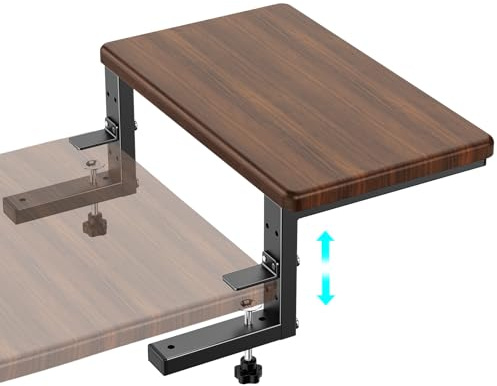 3 in 1 Clamp on Desk Extension & Monitor Shelf,16.5 Desktop Organizer, Adjustable Height Heavy Duty Desk Shelf Organizer for Gaming,Printer Stand,Computer Monitor and Laptop Riser,Office Accessories