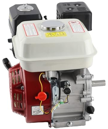 Motor de Gasolina OHV 168F de 4 Tiempos, 6,5 CV, Arranque Fácil, Funcionamiento Suave y Bajo Consumo de Aceite