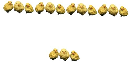 Kisangel 5 Sätze Küken-Ornamente Leichtes Girlandenlichter Im Freien Mädchendekoration Außendekorationen Tülle Anlage Tierfiguren Aus Kunstharz Hühnermodellfigur Yellow 3 Stück * 5