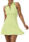 GroYolan Abito Tennis da Donna Senza Maniche Vestito Polo Sportivo con Pantaloncini, 2 Tasche e Zip Frontale per Tennis, Golf, Sport Fitness