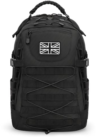 Jueachy Tactical Backpack for Men: Millitary Bag 25L Egg-shaped Pack Army Molle Gear with Laptop for Hiking Work