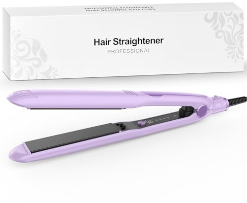 Lisseur cheveux, Fer à lisser professionnel, Lisseur Boucleur 2 en 1 Portable, coiffage rapide, Sans frisottis, Pour des cheveux lisses, doux et brillants - Convient à tous les types de cheveux