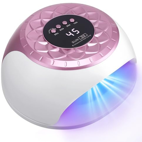 Nageltrockner UV Lampe für Gelnägel mit 4 Timer, 268W Professioneller UV Lampe Nägel Mit Digitalanzeige,UV-Nagellicht, Sensor, 57 Lampenperlen Schnell Trocknen Nagellack Härtende für Finger/Zehennagel