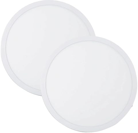 YASTA Coppia Plafoniera Led Soffitto 18 Watt Rotonda Luce Fredda Pannello Luminoso 20cm Applique Da Parete Interno Faretto Led Da Soffitto Moderno 6000k