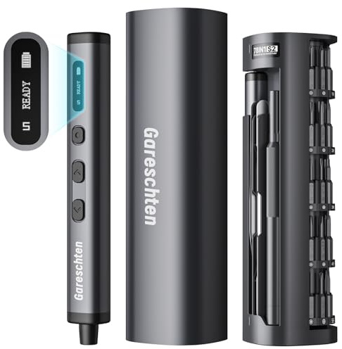 78-in-1 Mini Electric Screwdriver Set with 5 Precision Torque Settings, Magnetic Storage, LED Light & USB-C Charging, Cordless Screwdriver Set for Phone Camera Laptop Watchs Drone