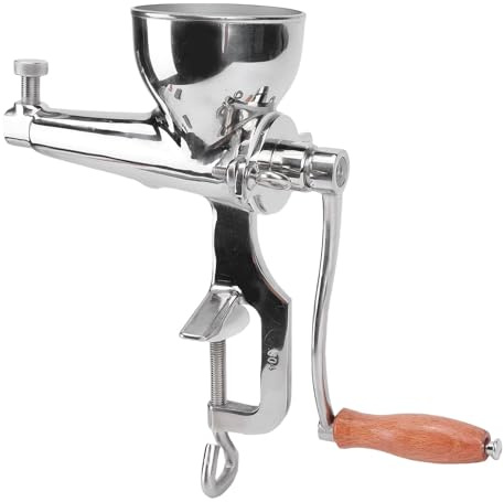 Luocute Manual Wheatgrass Juicers, Portable Crank Wheatgrass Extractor Hand Fruit Vegetables Squeezer 304 Stainless Steel for Orange Ginger Pomegranate