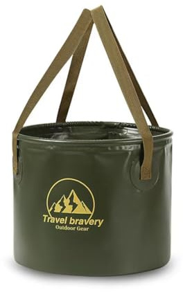 Secchio Pieghevole da 5 Litri, Catino per Bucato, Bacinella Pieghevole, Secchiello per Campeggio, Viaggio, Pesca, Camper, Pulizia della Casa
