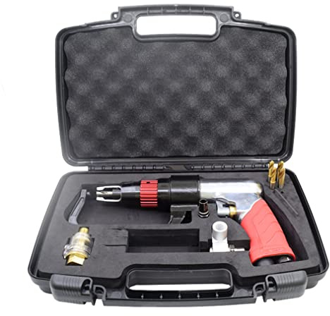 Pneumatic Spot Welder Metal Welding Machine with Positioning Drill and 6.5 mm/8 mm Drill Bits - Air Operated Spot Welding Tool