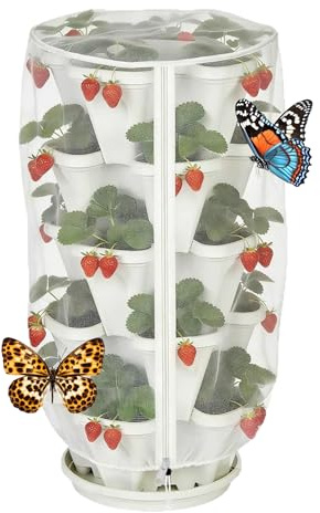 Naqqios para Plantas – Protección para la protección de Las Verduras Resistente al | Red antiviento para la protección del jardín para Frutas, arándanos, Fresas, arbustos, Flores, Cultivos