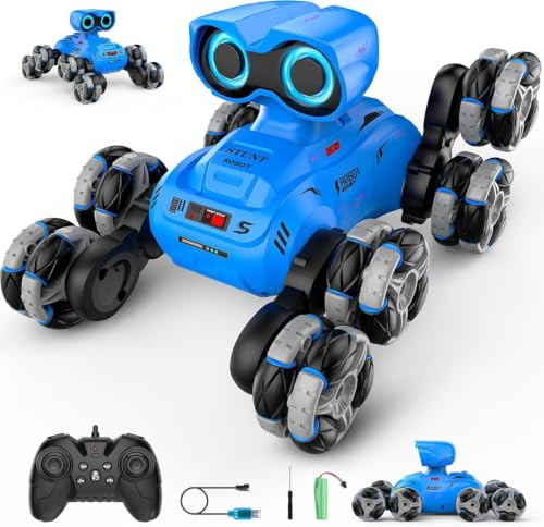 Coche Teledirigido Todoterreno 8WD 4x4, Control Remoto 2.4GHz con Luces LED, Batería Recargable de 60+ Minutos RC Car,CocheTeledirigido para niños 3-12, El regalo ideal para cumpleaños y fiestas