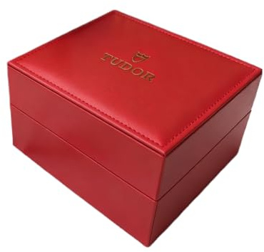 ROUREOX Scatola Orologi Rossa Portatile Custodia Conservazione Orologio Singolo Fodera Morbida Tostata Set per Tudor 1926