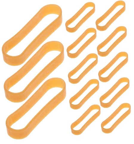 DIYEAH 13 Pezzi Fascia Elastica Larga Riutilizzabile in Gomma Marrone per Fissaggio Stampi in Ceramica e Gesso Morbida e Flessibile per Laboratori di Ceramica e Atelier di Vasi