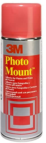 3M Photo Mount Adhesive Spray, 200ml Clear - Permanent Bond for Photos, Cardstock, Posters, Maps