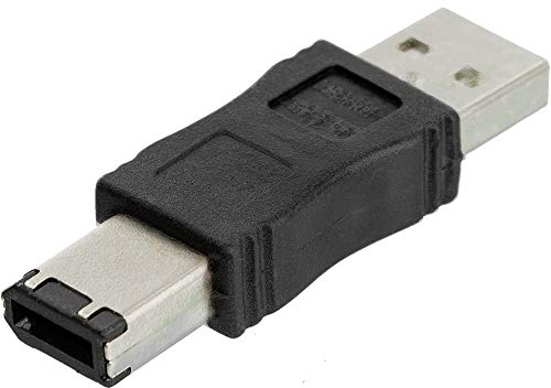 Toptekits Firewire IEEE 1394 6 Pin Male to USB A Male Convertor Jack M/M Adapter