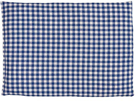 Coussin aux graines de lin - bleu et blanc - 30x20cm - Coussin thermique - Bouillotte chaude ou froide - Coussin aux graines