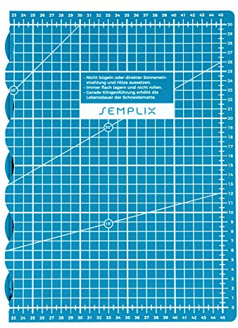 SEMPLIX Schneidematte A3 selbstheilend faltbar 45x30 cm (Petrol)
