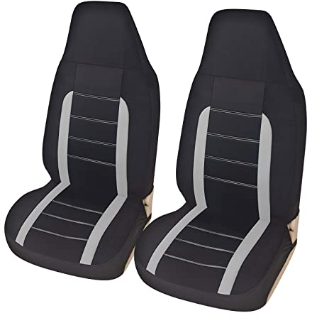 AUTOYOUTH Autositzbezüge Vordersitze Eimer Sitzbezüge Auto Einteiliger Autositzschoner Innenraum Universal Fit Auto Sitzbezüge Autositzauflage für Autositz Zubehör, Grau