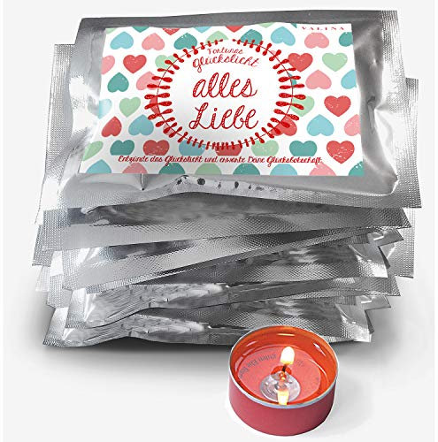 Fortunas Glückslicht | Edititon Pattern | Herz | Alles Liebe | Mit bunten Herzen | 10er-Set
