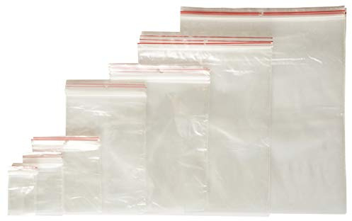 Netuno 100 sachets zip transparents 250 x 300 mm sachets plastique à fermeture zip sacs fermeture par pression sacs plastiques sac en plastique sachet polyéthylène pour expédition stockage transport
