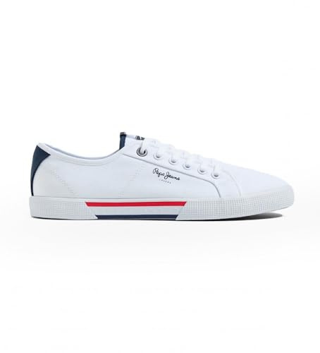 Pepe Jeans Zapatillas básicas para Hombre Brady Men, Blanco, 41 EU