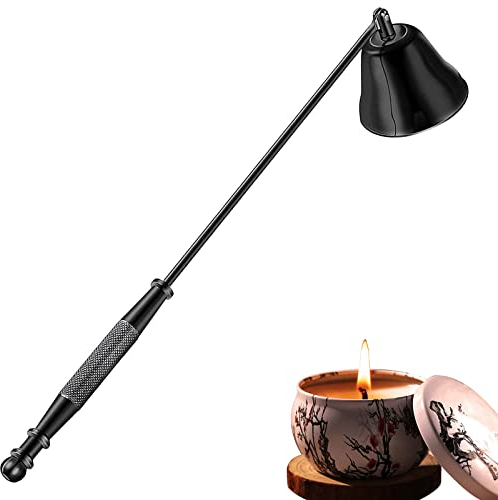 Esteopt Kerzenlöscher aus Edelstahl mit langem Griff für Geschenke (Black)