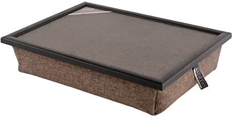 Andrews Living Plateau avec coussin uni Marron foncé