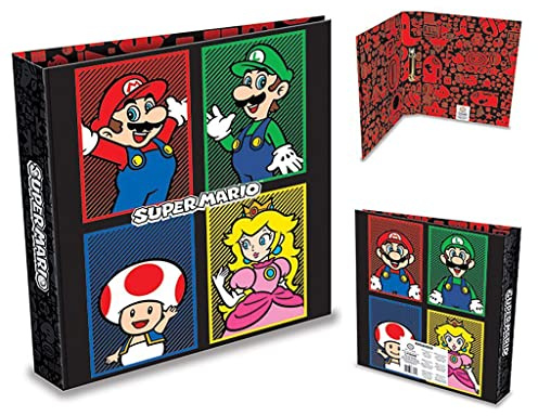 Pyramid International Super Mario Ringordner, A4, 4 Farben, offizielles Lizenzprodukt