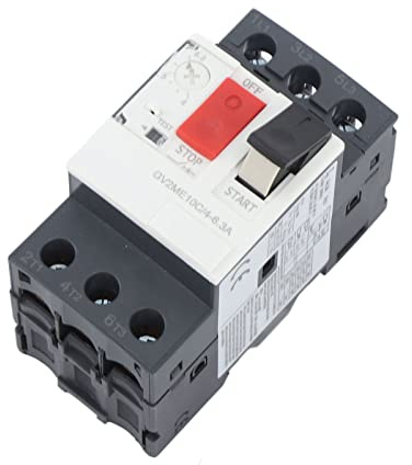 Interruptor de Protección del Motor, AC690V Disyuntor del Motor de Alta Estabilidad Protección contra Sobrecarga Montaje en Riel Guía de 35 Mm Fácil Instalación para la Industria (GV2-ME14C 6-10A)