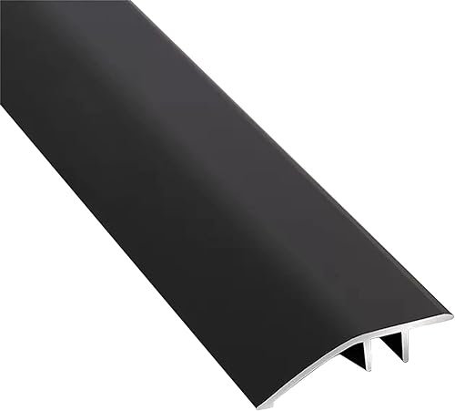 DECAKE Transition Strip Aluminum Alloy Floor Transition Threshold Strip,Door Edge Trim Strip for Tile/Carpet/Vinyl Floor,Laminate Flooring Transition Strips (Color : Red) (null Black)