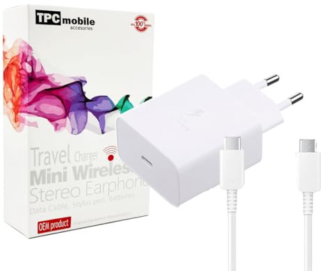 Cargador de Red Ultra Rápido 65W (PDO/PPS) USB Tipo C (USB-C) para Samsung Galaxy Book, Pro 360, Galaxy Book2, Book 2, Book2 Pro 360 (TA865W)