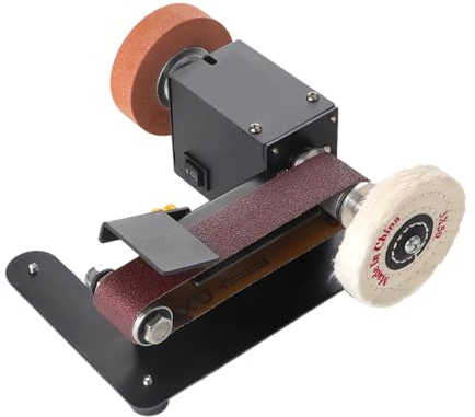 Vislone 250 W Mini Ponceuse à bande Broyeur de banc électrique ponceuse 7 vitesses de contrôle réglable petite meuleuse affûteuse polisseuse pour bricolage travail