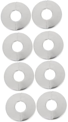AUTSUPPL 8stücke Edelstahl Rohrabdeckung Dekorative Platten Für Rohre Selbstklebend Wandmontage Für Wasserhähne Heizkörper Ventile Hochwertige Verarbeitung Korrosionsbeständig