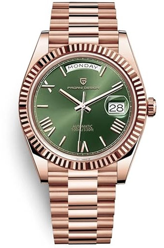 RollsTimi PD1783 DD40 Herren Uhr, NH36A Japanisches Automatikwerk, Day/Date, 100m Wasserdichtheit, Edelstahlarmband, Saphirglas, Luxus Herren Automatikuhr