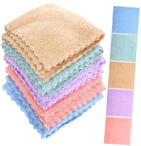IWOWHERO 10stücke Fleece Gesichtsreinigungstücher Waschbare Make-up Entferner Handtücher Für Erwachsene