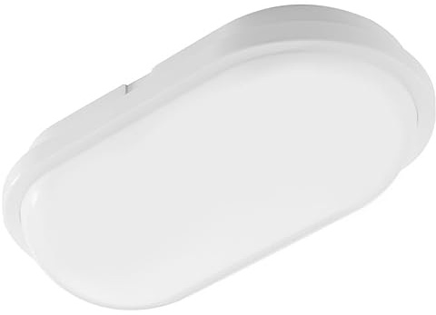 Horoz Electric Kellerlampe LED AYDOS Weiß 20W 4200K Neutralweiß 2050lm - Ovalleuchte Deckenleuchte Wandlampe - Feuchtraumleuchte IP65 - Kellerleuchte für Badzimmer Garten Garage Flur Werkstatt