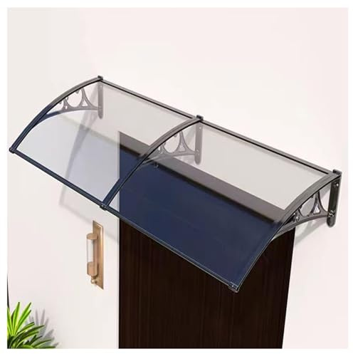 GZDXBF Auvent pour Porte D'entrée, Structure Aluminium Antirouille, Autonettoyante, Marquise Solaire Abri Banne(47x118in (120x300cm))