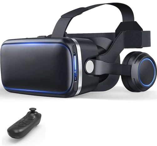 Gafas 3D de Realidad Virtual, Gafas VR, 3D VR Gafas de Realidad Virtual, Gafas 3D VR para Smartphone, Compatible 4.7-7.2 Inch' Smartphone Amplia compatibilidad por Android/iOS(B)