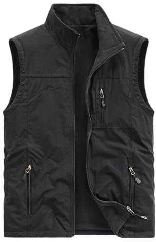 Gilet Uomo Invernale Elegante Gilet Smanicato Leggero, Elegante Imbottito con Collo Alto Giubbotto Invernale Leggero Gilet Caccia Casual Gilet Trapuntato da Uomo da Esterno