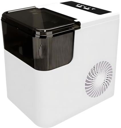 Máquina de hielo doméstica con capacidad de producción de 12 kg/24 h y almacenamiento de 0,5 kg, selección con un solo toque para cubitos de hielo grandes/pequeños
