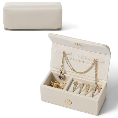 VLANDO Small Jewellery Box, Travel Jewellery Box for Women,Gifts for Women