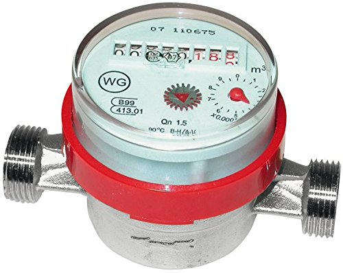 Wohnungswasserzähler einstrahlig 1,5 m³ 3/4 inkl. Eichgebühr Baulänge 80 mm