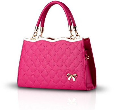 Nicole&Doris Damen Handtaschen Neue Frauen Handtaschen Neue Umhängetasche Lackleder Shell Schultertasche Henkeltaschen Tasche für Frauen Rose