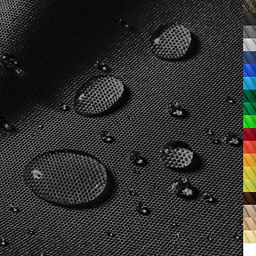 1buy3 DISCOVERY Wasserdichter Polyester Stoff | 3040 mm Wassersäule | Farbe 19 | Schwarz | Polyester Stoff 160cm breit Meterware wasserdicht OUTDOOR extrem reissfest