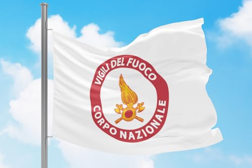 AL PRODUCTION Bandiera in Tessuto Nautico Misura 100x150 Corpo Nazionale dei Vigili del Fuoco