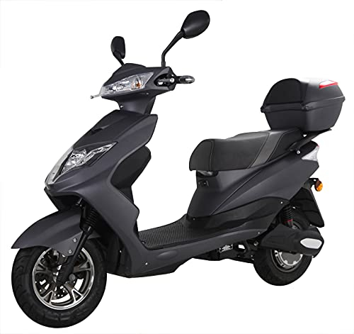 Elektroroller “EAGLE”, 2000 Watt, 60 km Reichweite, 45 km/h, Elektro-Roller, E-Roller mit Straßenzulassung, Blei-Gel-Akku, Produktvideo, Schwarz