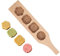 Stampo in Legno per Biscotti Stampi,Stampi per Mooncake,Stampi per Torta di Luna,Mooncake Stampa Formine Forma di Fiore Design a Quattro Slot per Muffin Moon Pies Biscuit Torta di Cioccolato