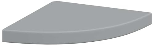 vidaXL Eckregal Schweberegal Wandregal Bücherregal CD DVD Regal Wandboard Hängeregal Wand Dekoregal Freischwebend Grau 35x35x3,8cm MDF