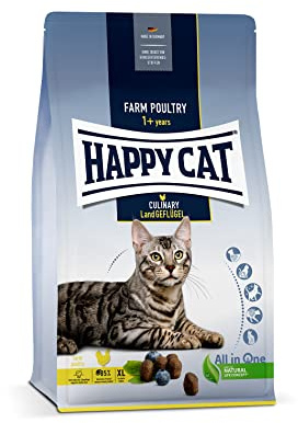 Happy Cat 70568 - Culinary Adult Land Geflügel - Katzen-Trockenfutter für ausgewachsene Katzen und Kater - 300 g Inhalt