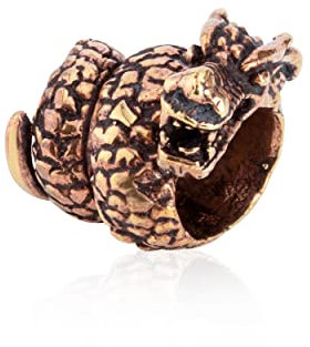 NKlaus Bronze Bartperle Drache Elia Haarperle Herren Haar Bartschmuck Bronzeperle 2153